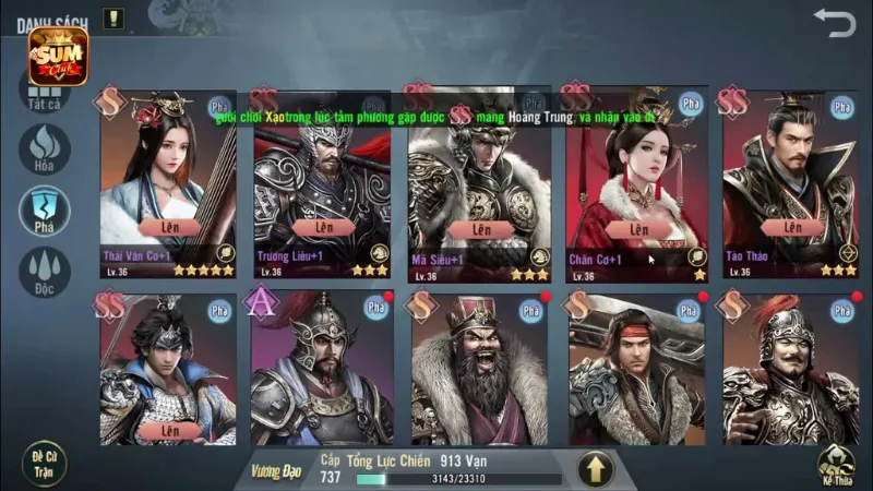 Các điểm độc đáo của game khởi nghĩa tam quốc tại Sumclub