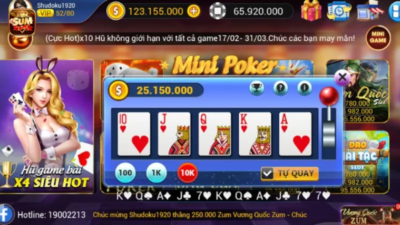 Chi tiết từng bước chơi Mini poker